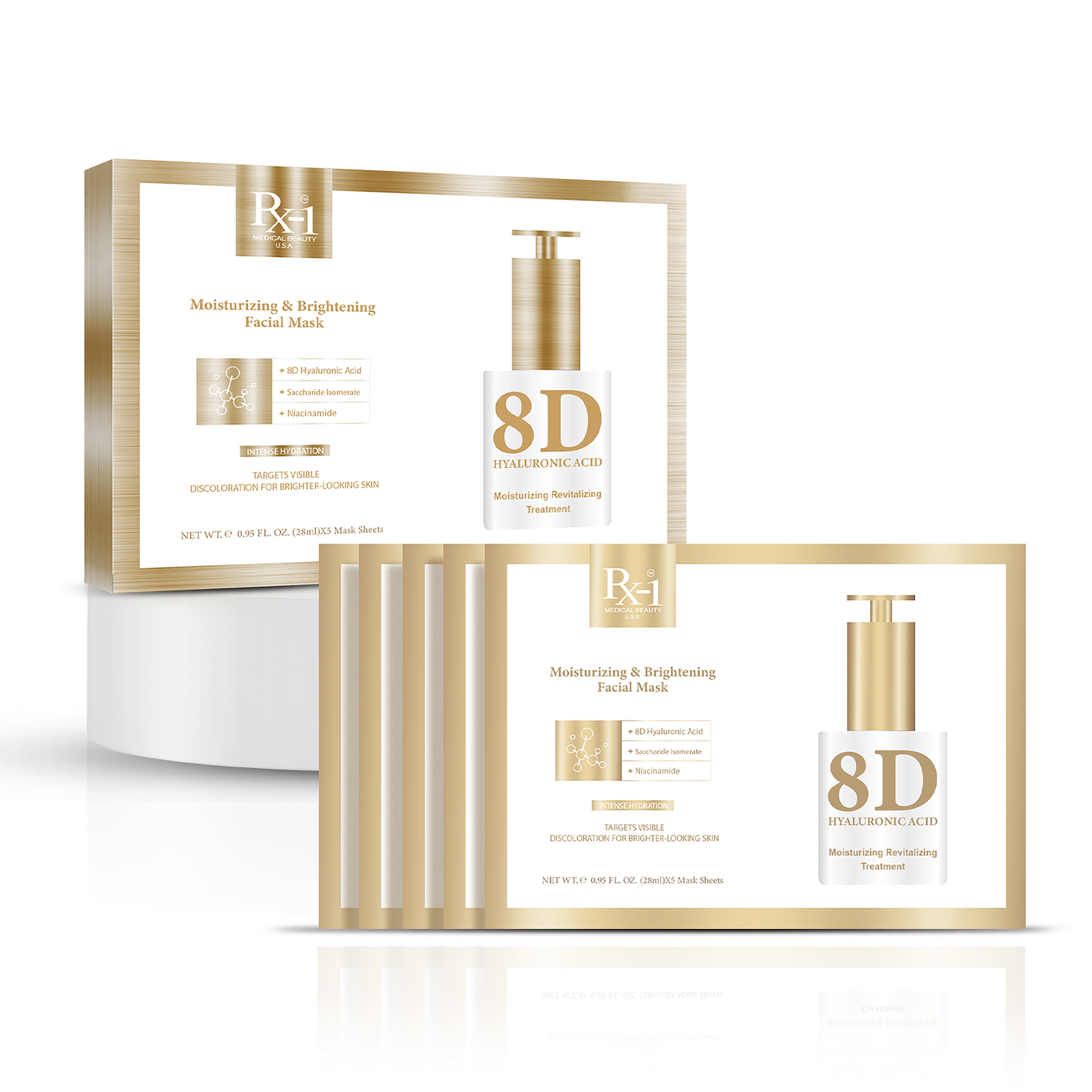 8D Hyaluronic Acid Moisturizing & Brightening Facial Mask
