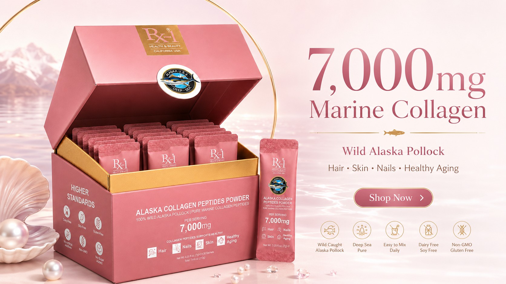 Wild Alaska Pollock Collagen Peptides Powder