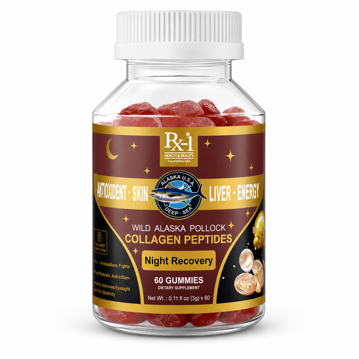 Night Recovery Collagen Peptides Gummies image 1