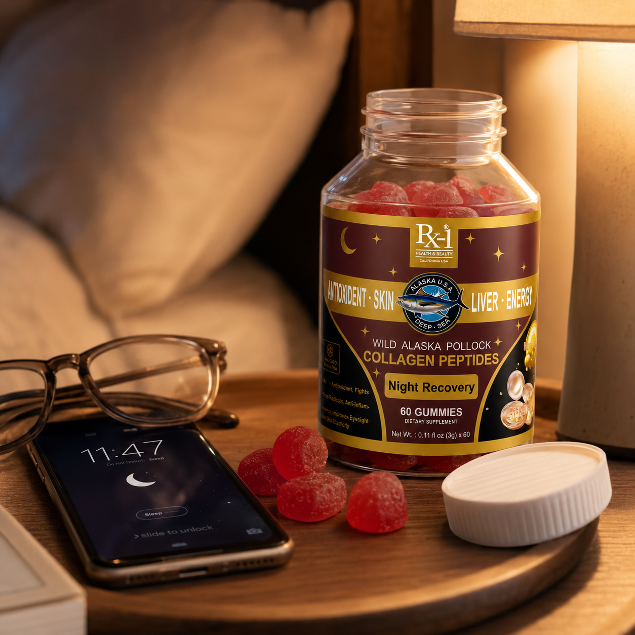 Night Recovery Collagen Peptides Gummies image 3