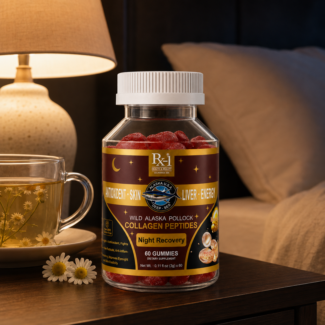 Night Recovery Collagen Peptides Gummies image 6